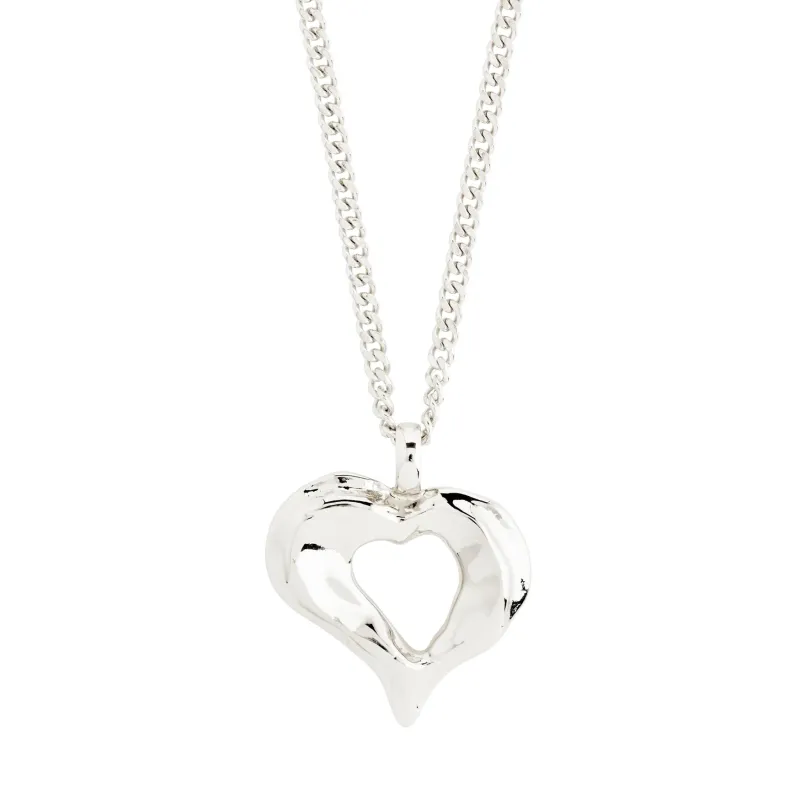 Tide Silver Plated Heart Necklace sold by Silver Lotus