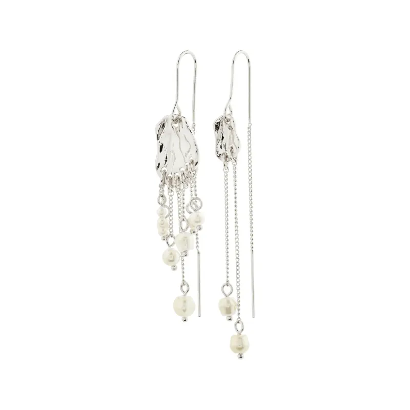 Breeze Silver Plated Chain Earrings sold by Silver Lotus