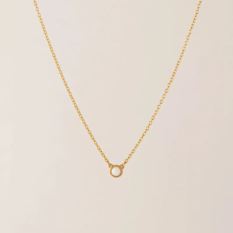 Gold Opal Necklace sold by Silver Lotus