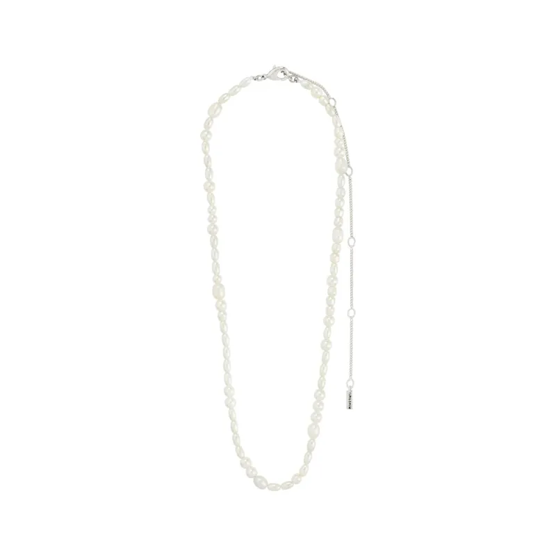 Elliana Silver Plated Pearl Necklace sold by Silver Lotus