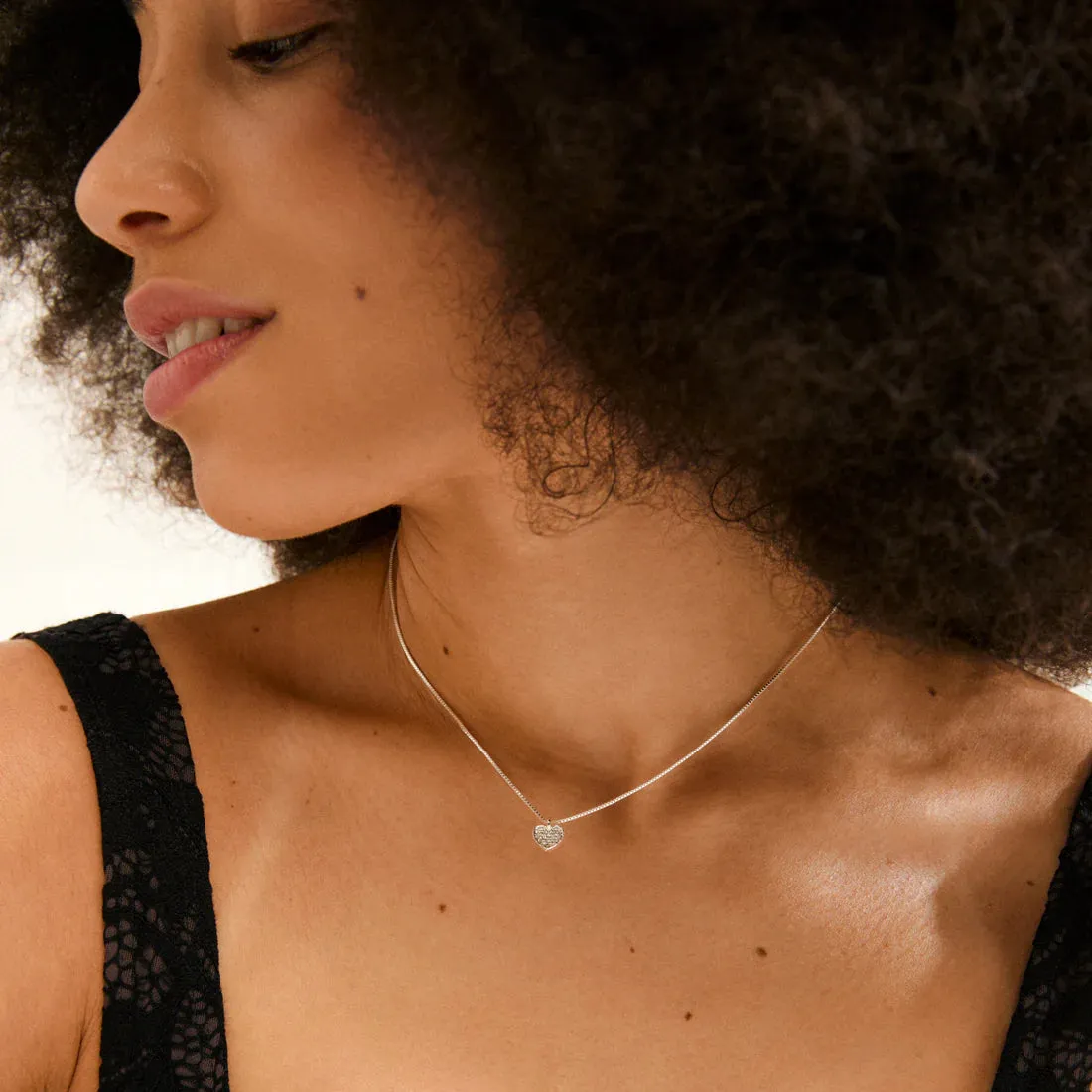 Emmett Silver Plated Crystal Heart Necklace sold by Silver Lotus product image thumbnail 2