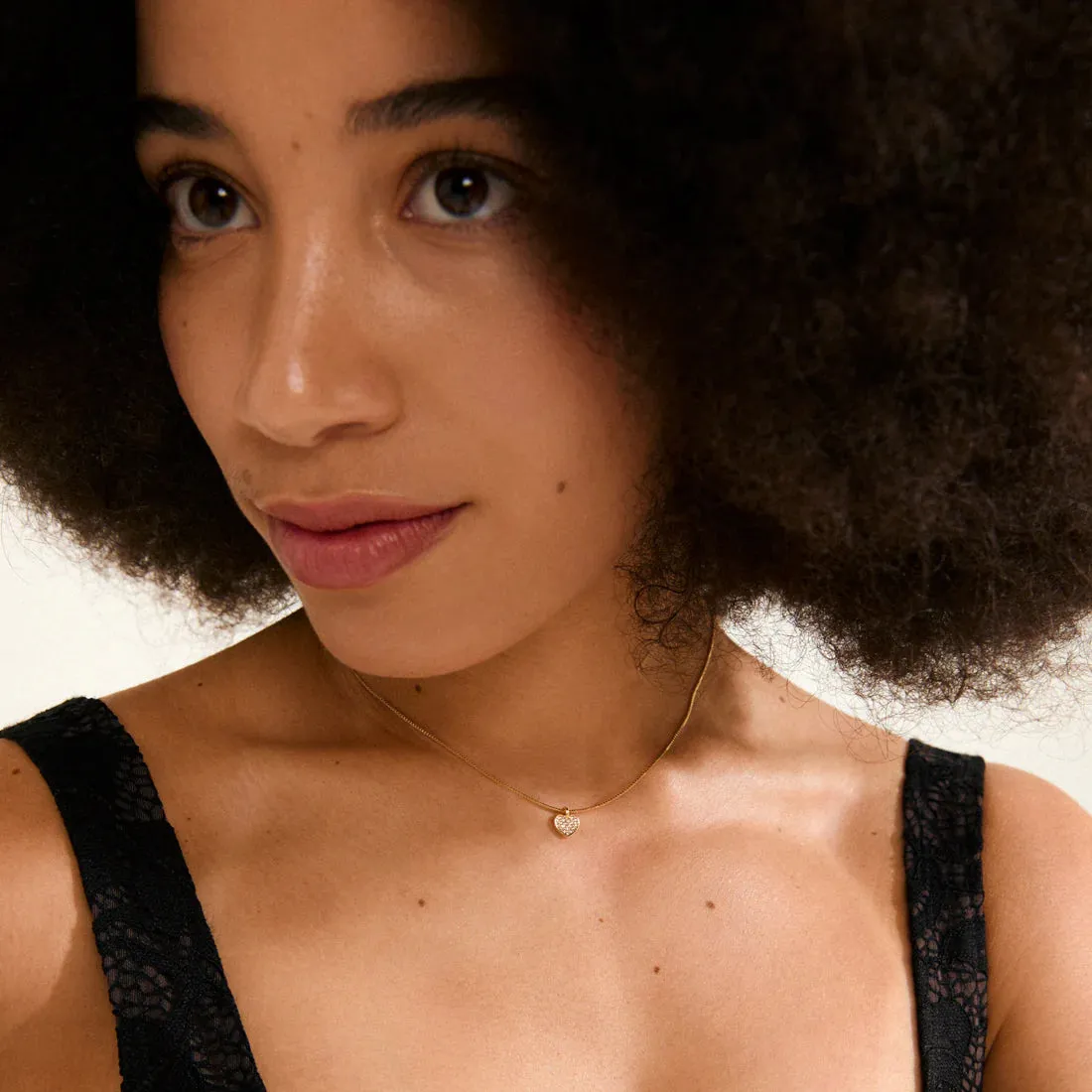 Emmett Gold Plated Crystal Heart Necklace sold by Silver Lotus product image thumbnail 2