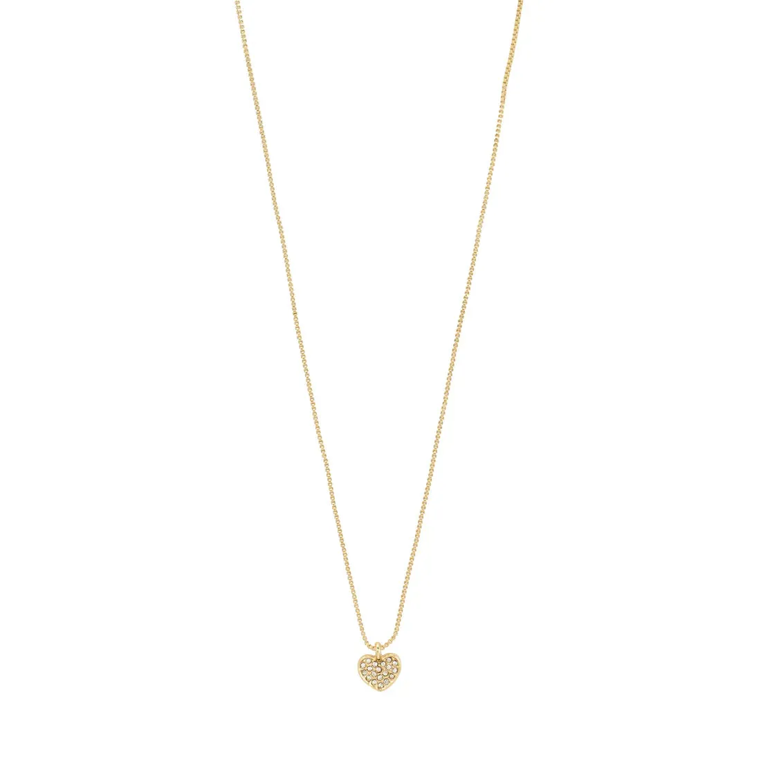 Emmett Gold Plated Crystal Heart Necklace sold by Silver Lotus