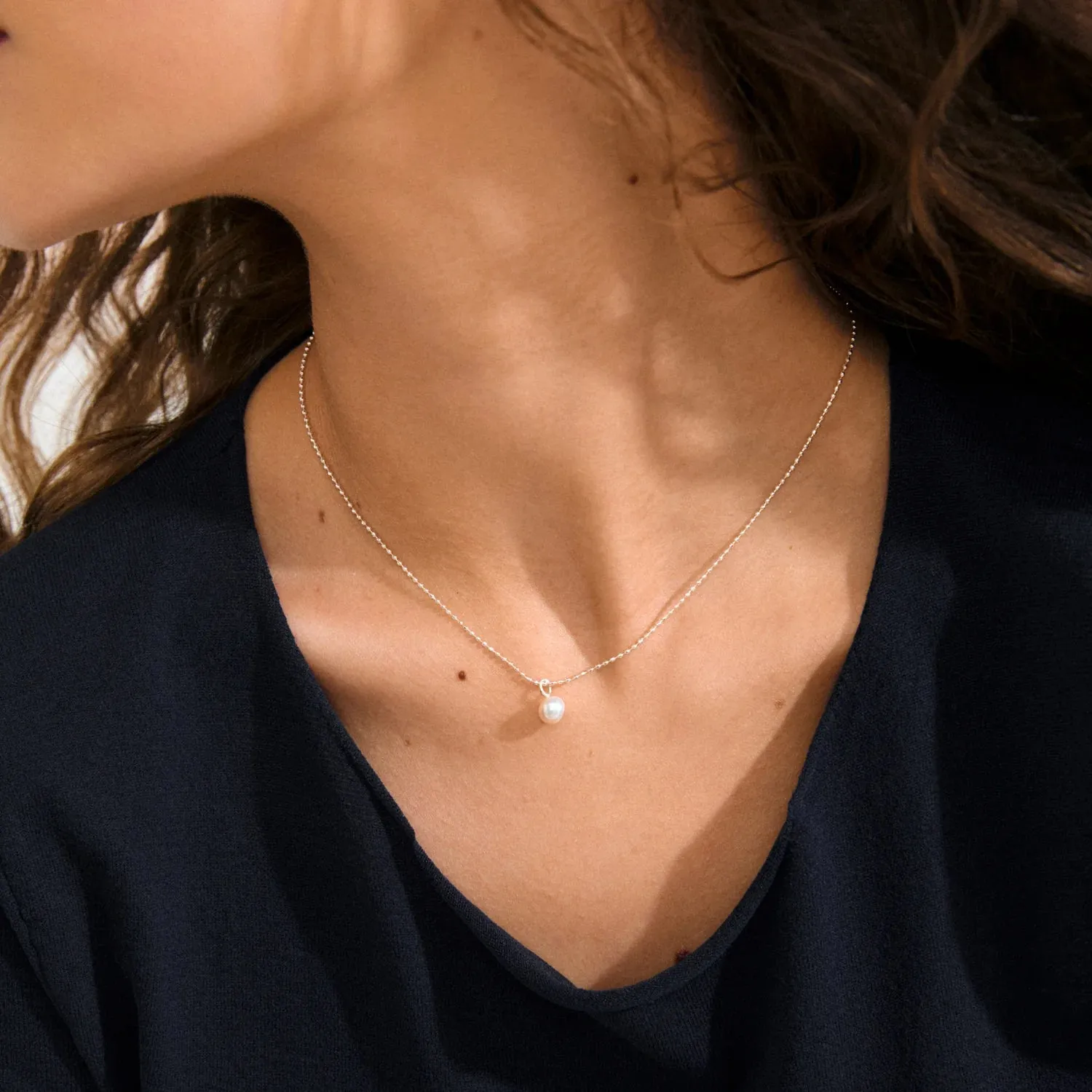 Hadley Silver Plated Pearl Necklace sold by Silver Lotus product image thumbnail 3