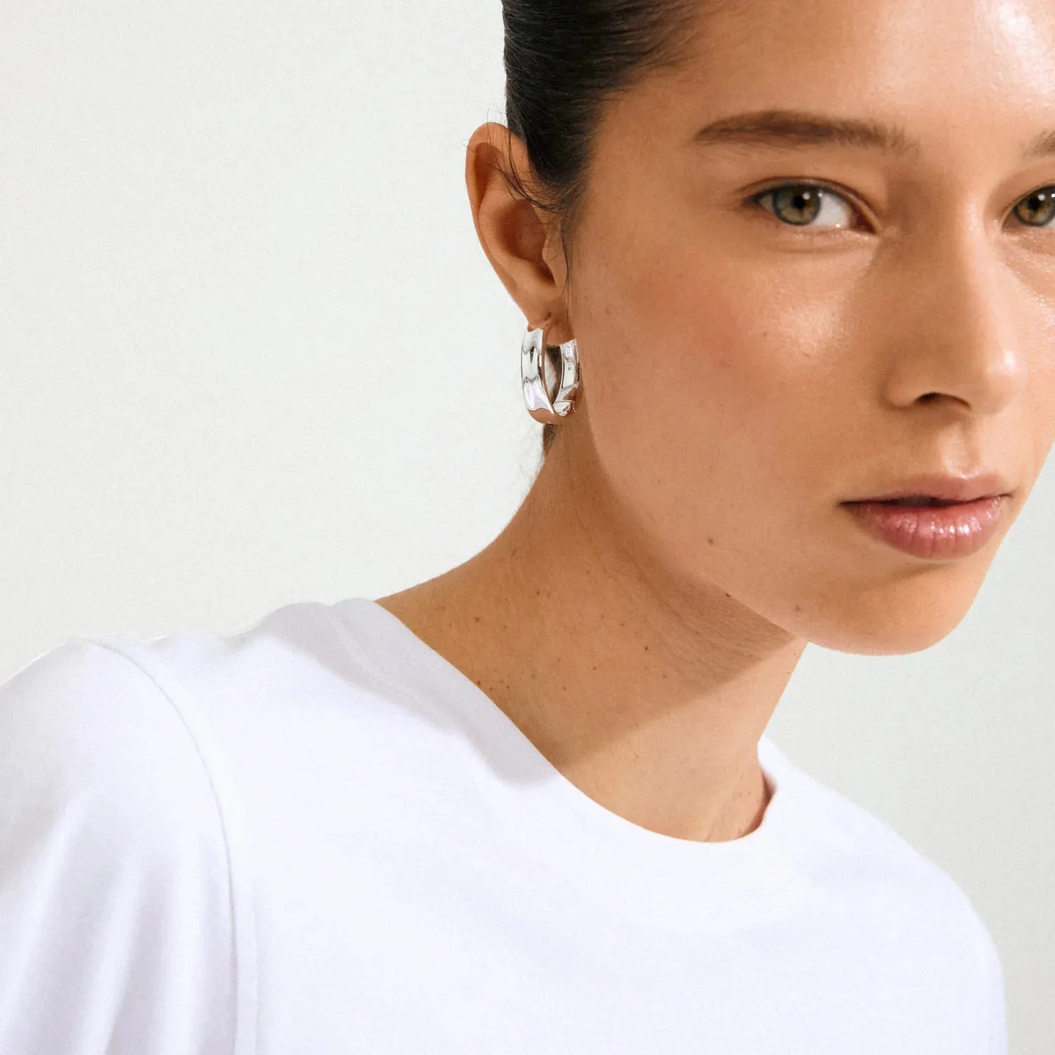 Kayden Silver Plated Hoops sold by Silver Lotus product image thumbnail 3