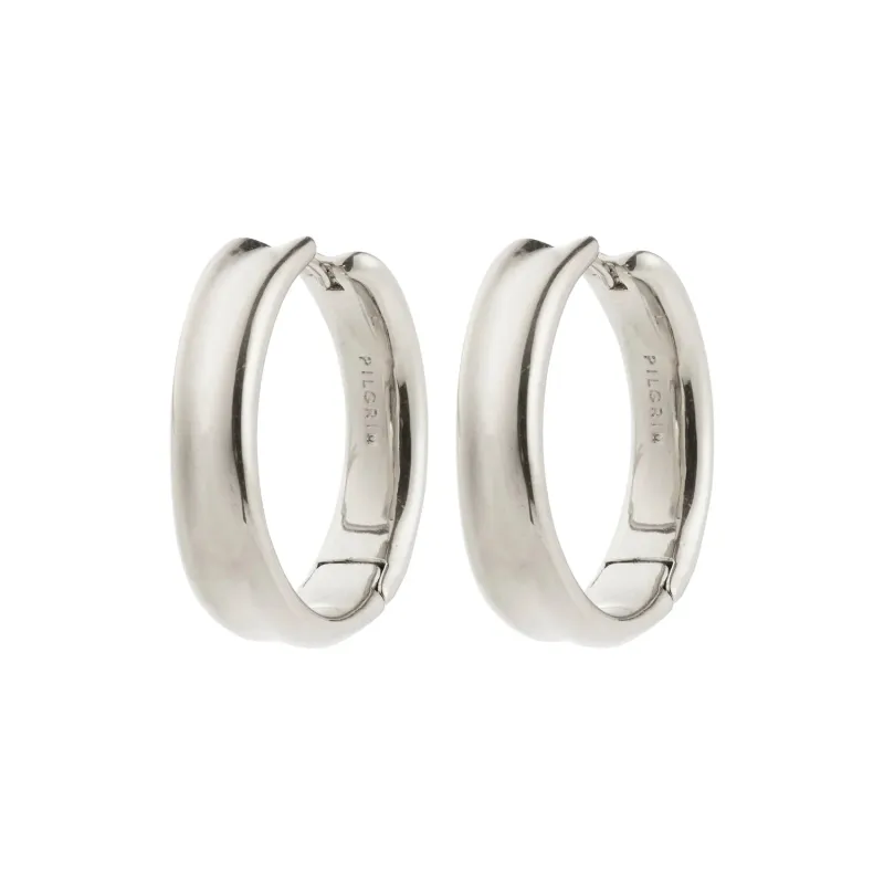 Kayden Silver Plated Hoops made by Pilgrim