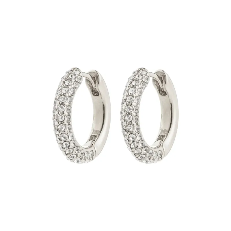 Tatum Silver Plated Medium Hoops sold by Silver Lotus