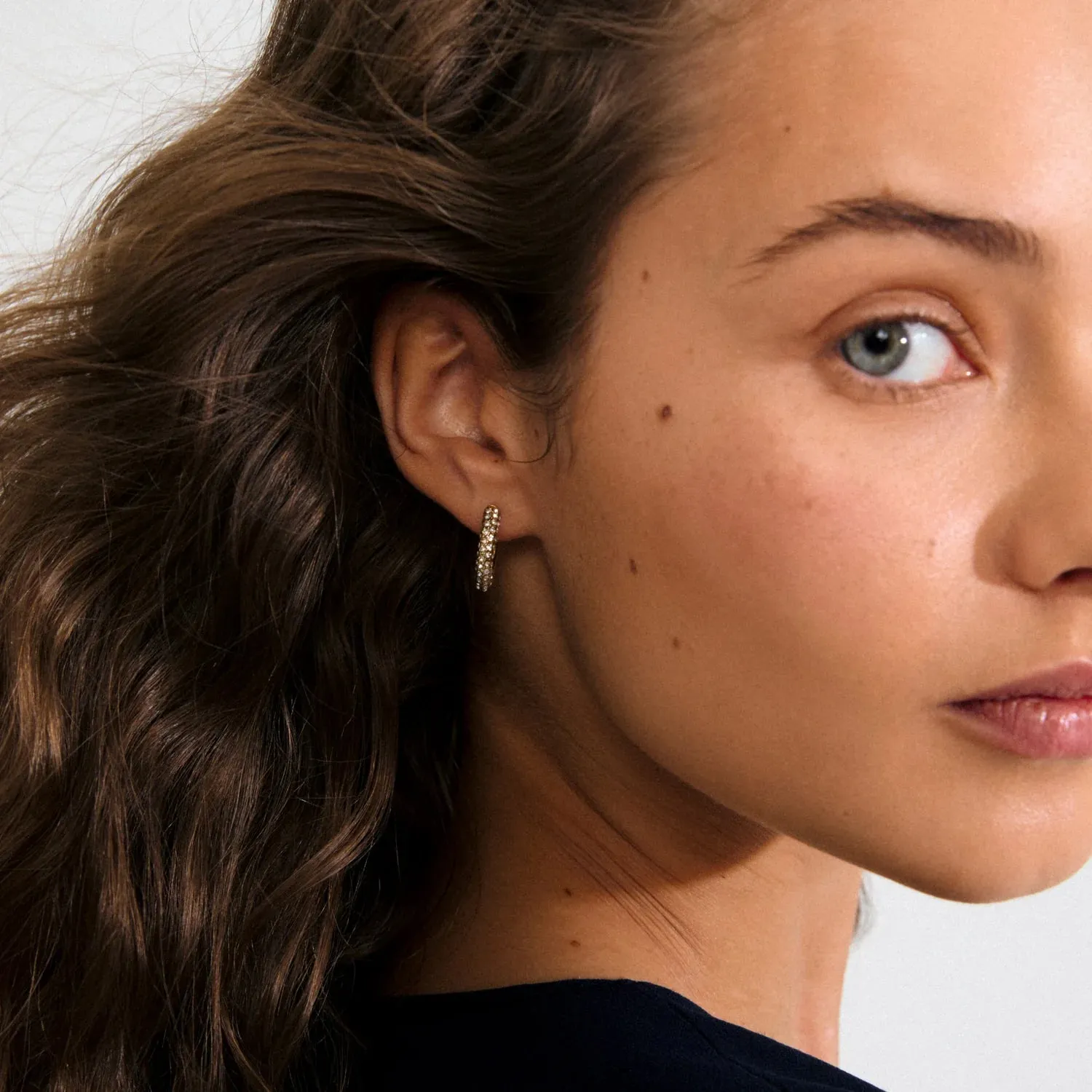 Tatum Gold Plated Waterproof Medium Hoops sold by Silver Lotus product image thumbnail 3