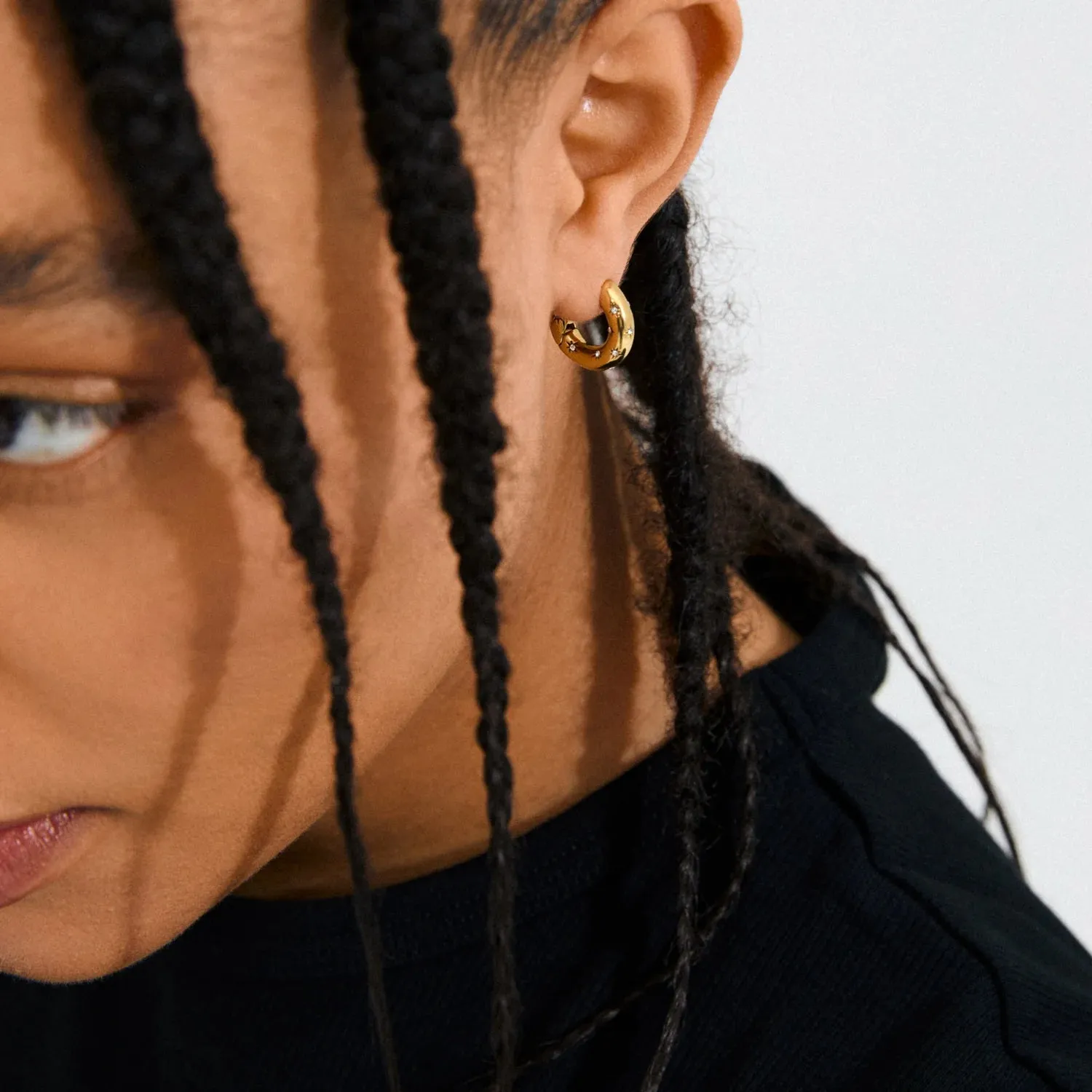 Nevaeh Gold Plated Hoops sold by Silver Lotus product image thumbnail 3