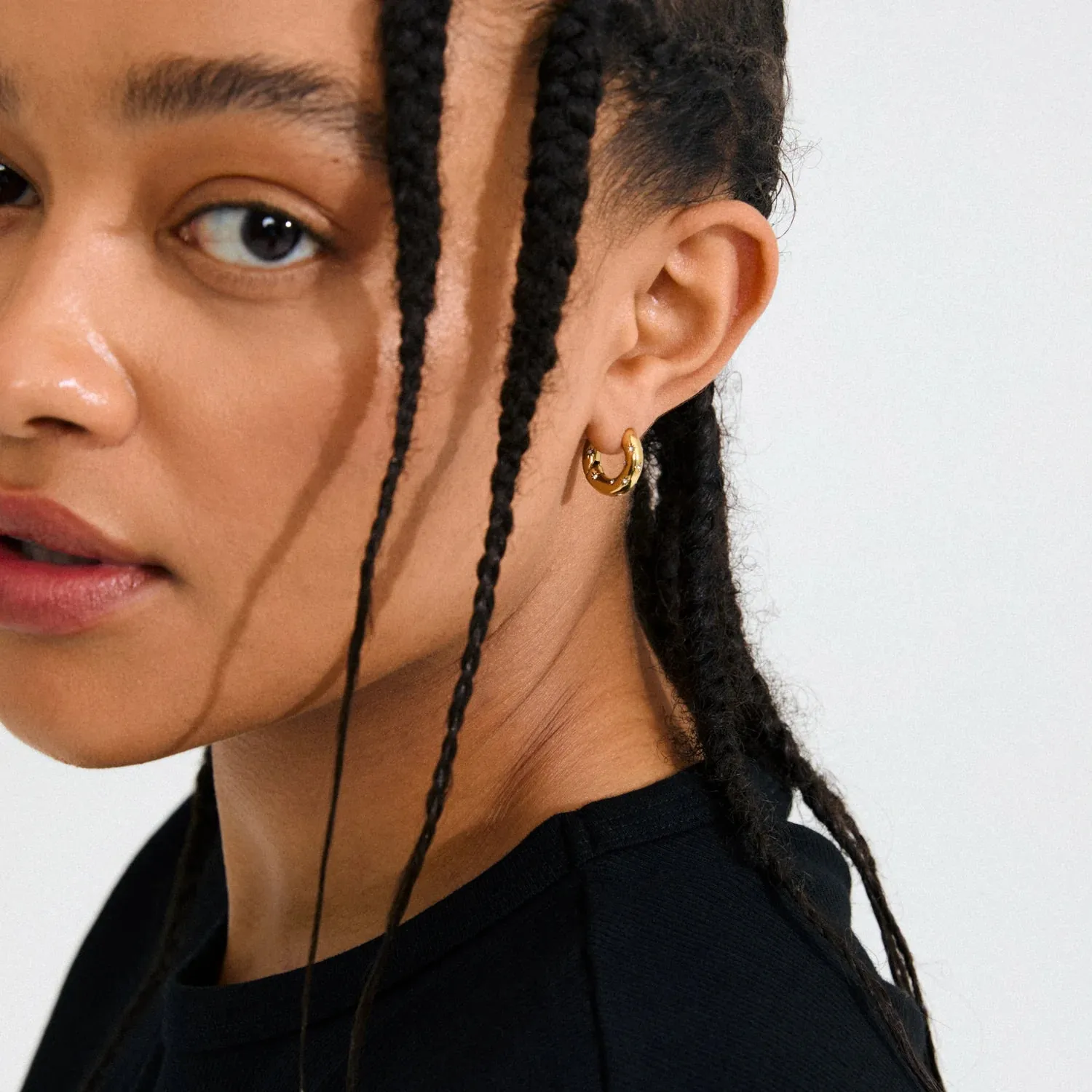 Nevaeh Gold Plated Hoops sold by Silver Lotus product image thumbnail 2