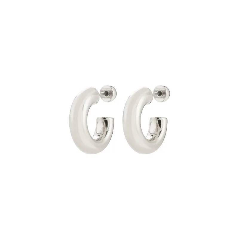 Phase Silver Plated Small Hoops sold by Silver Lotus