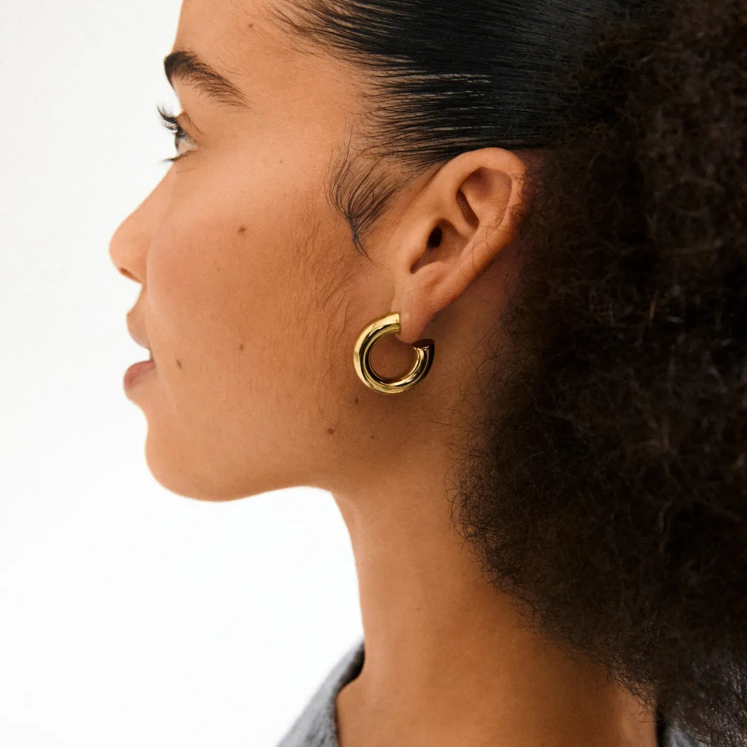 Phase Gold Plated Large Hoops sold by Silver Lotus product image thumbnail 3