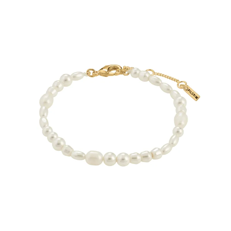 Elliana Gold Plated Pearl Bracelet sold by Silver Lotus