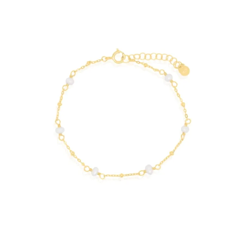 Gold Vermeil Pearl Bracelet sold by Silver Lotus