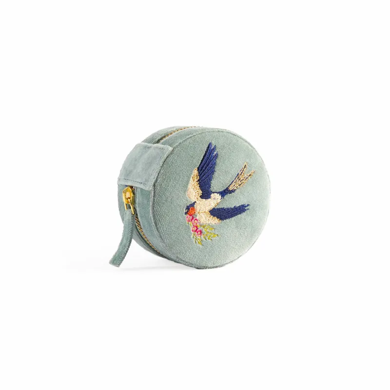 Round Velvet Jewellery Box sold by Silver Lotus
