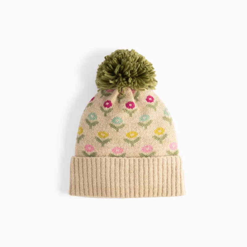 Willow Ditsy Flower Pompom Hat sold by Silver Lotus
