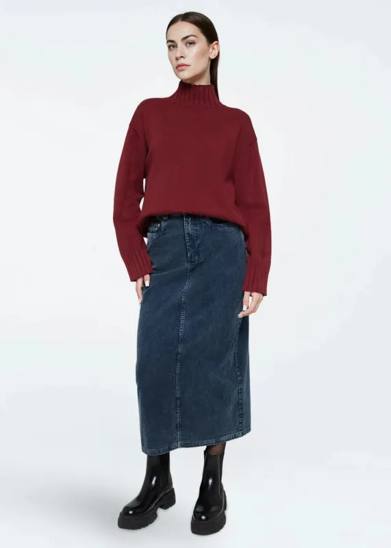 Siara Corduroy Midi Skirt sold by Silver Lotus