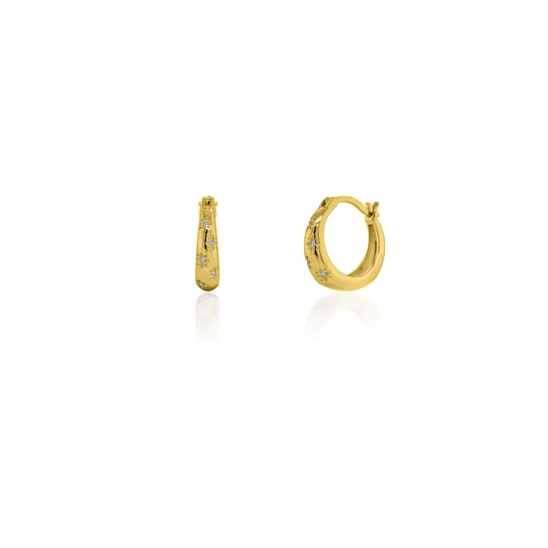 Star Setting CZ Huggies sold by Silver Lotus