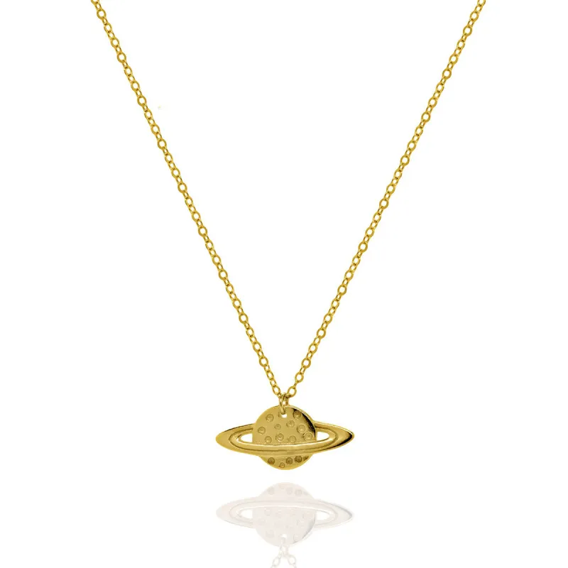 Gold Vermeil Planet Necklace sold by Silver Lotus
