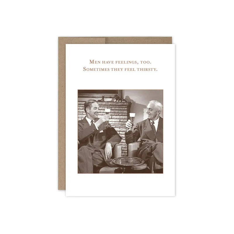 Men Have Feelings Birthday Card sold by Silver Lotus