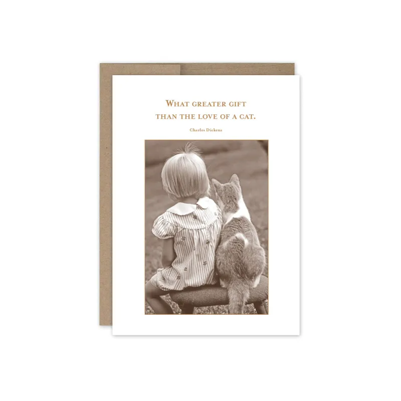 Love of a Cat Friendship / Just Because Card sold by Silver Lotus