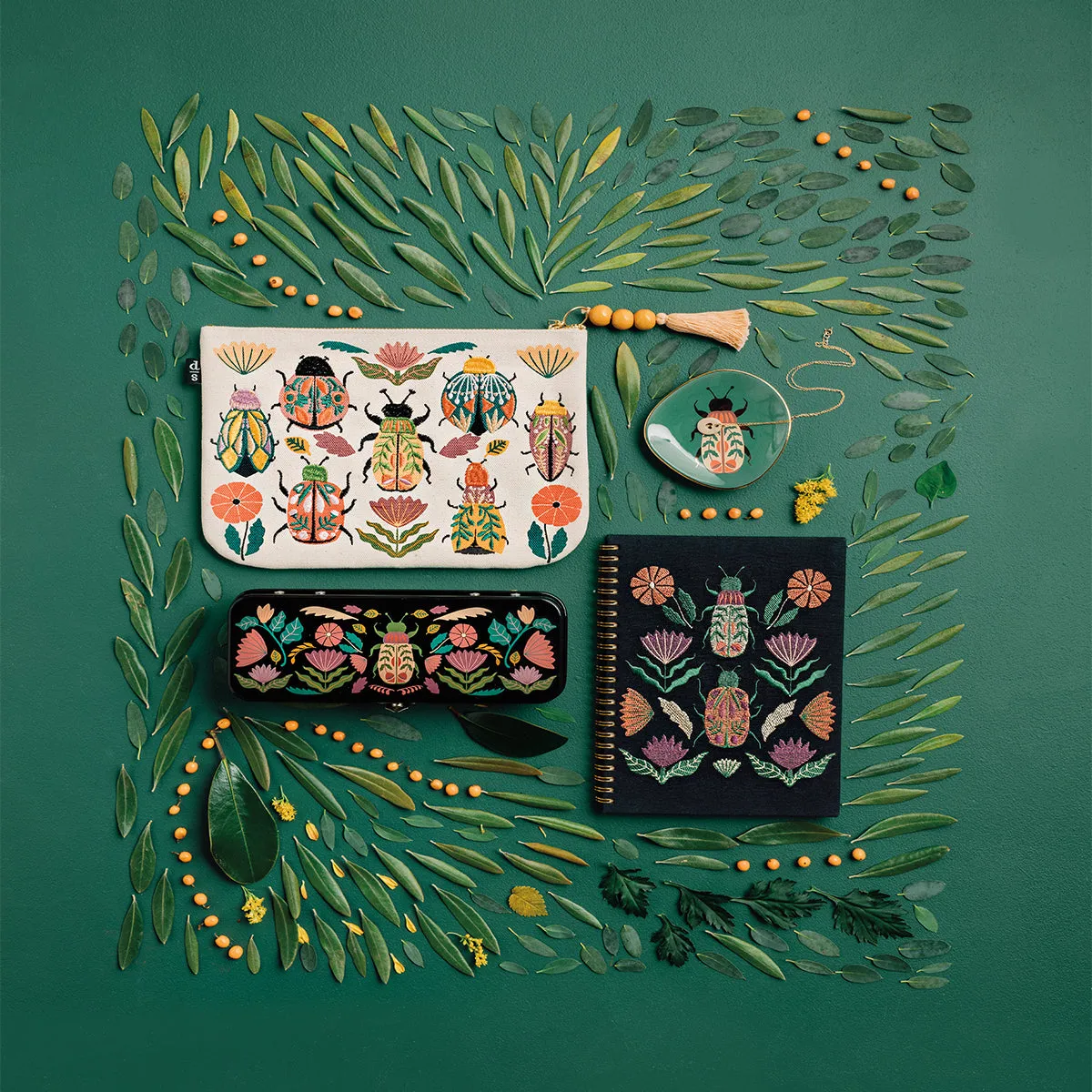 Large Linen Zipper Pouch sold by Silver Lotus product image thumbnail 3