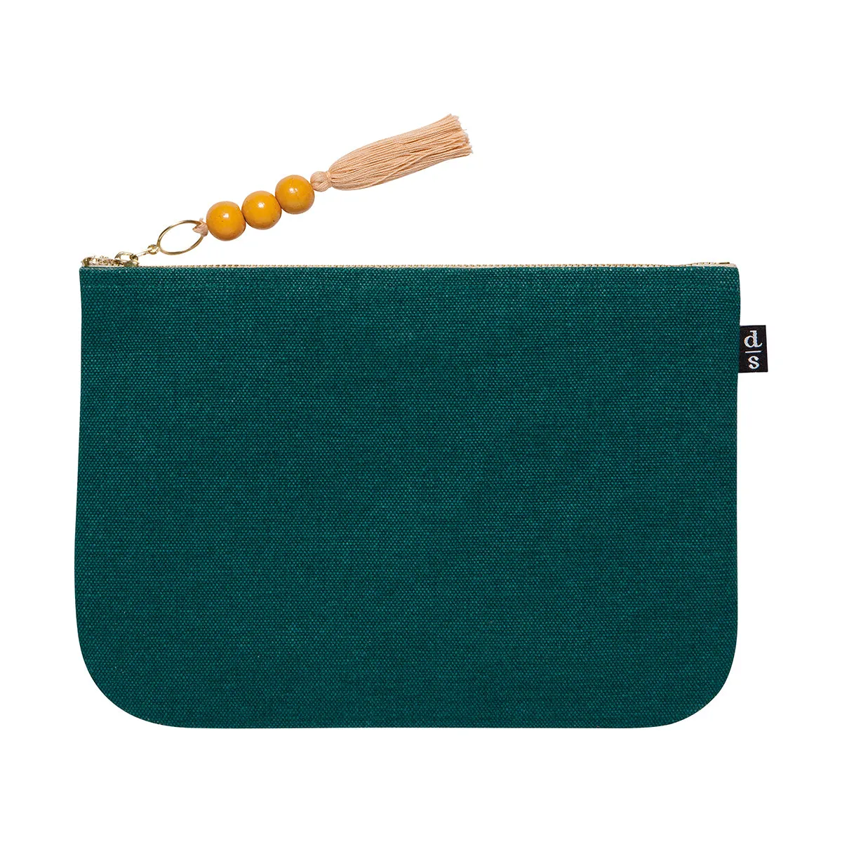 Large Linen Zipper Pouch sold by Silver Lotus product image thumbnail 2