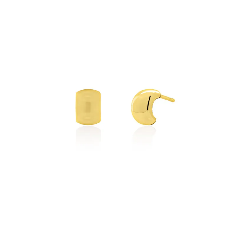 Gold Vermeil Chunky Dome Stud Earrings sold by Silver Lotus