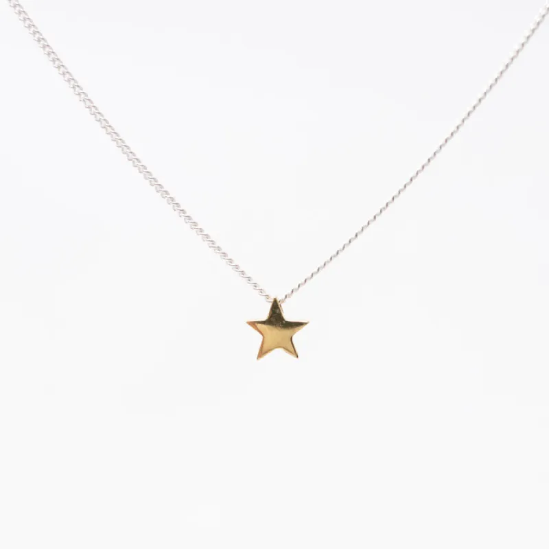 Single Gold Vermeil Star Necklace sold by Silver Lotus