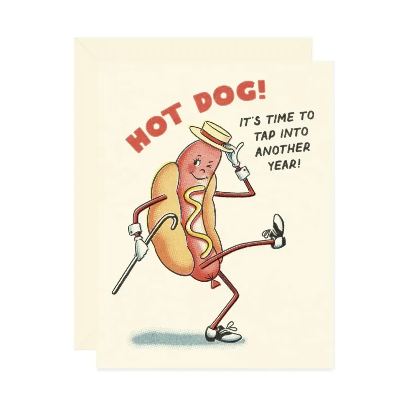 Hot Dog Tap Dance Birthday Card sold by Silver Lotus
