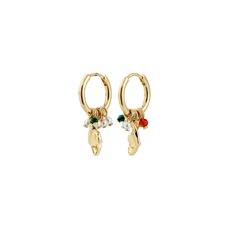 Sense Gold Plated Charm Hoops sold by Silver Lotus