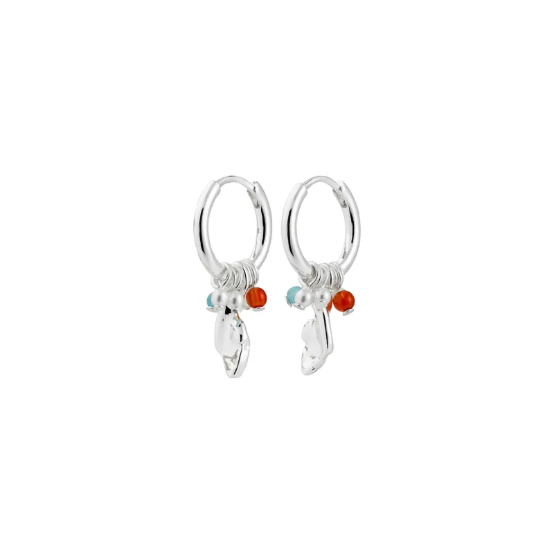 Sense Silver Plated Charm Hoops sold by Silver Lotus
