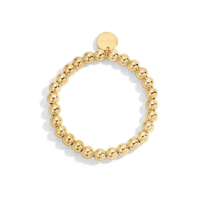 Small Gold Ball Stretch Bracelet sold by Silver Lotus