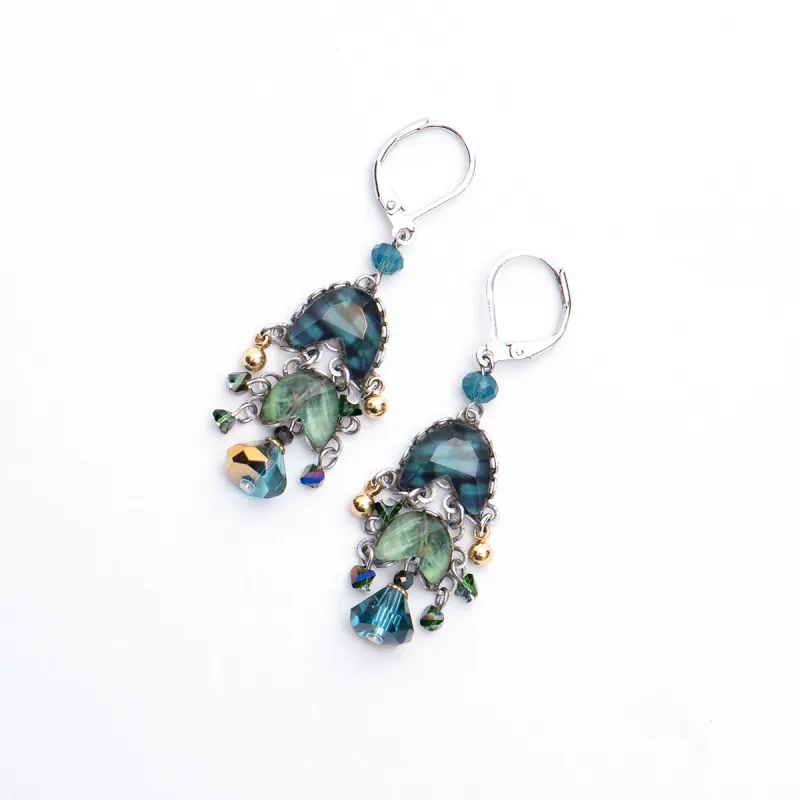 Emerald Reflection Set, Silvenia Earrings sold by Silver Lotus