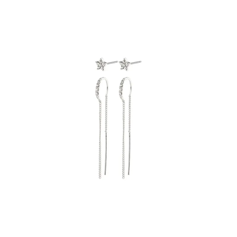 Rebecca Silver Plated Crystal Earring Set sold by Silver Lotus
