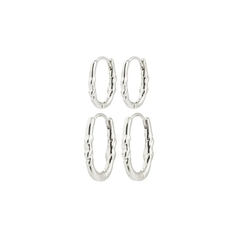 Sense Silver Plated Hoop Set made by Pilgrim