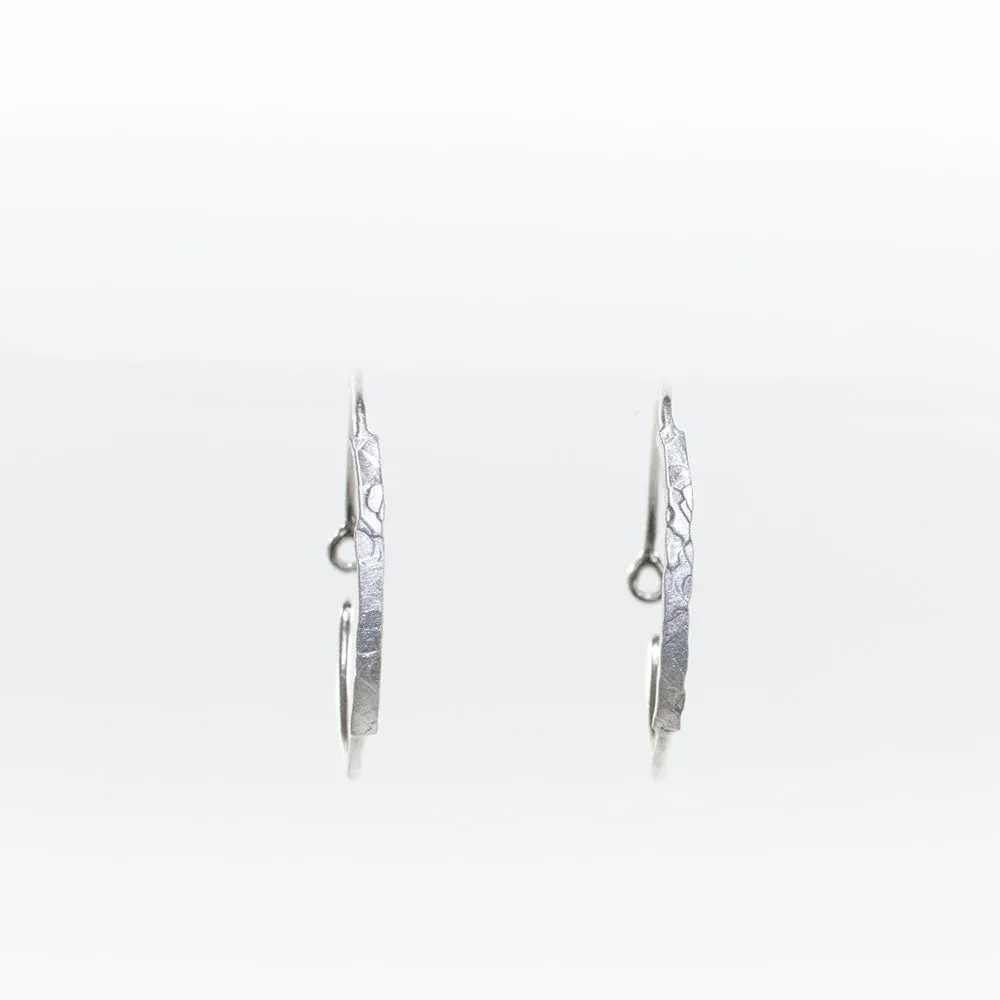 Silver Hammered Wire Hoops sold by Silver Lotus product image thumbnail 3