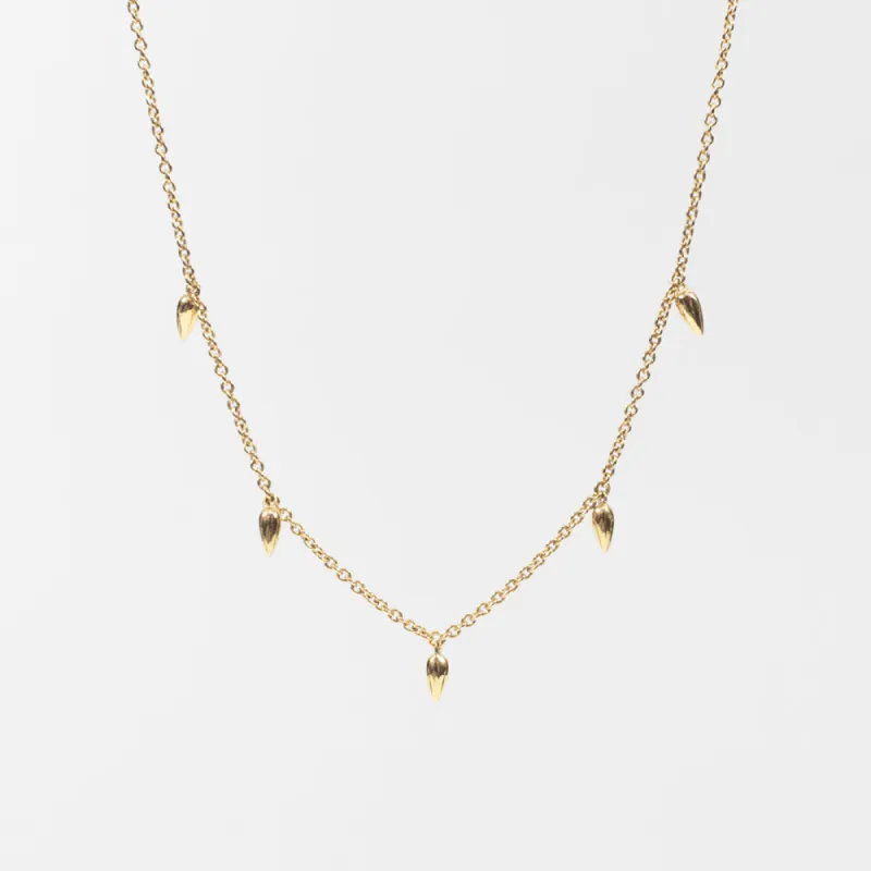 Gold Vermeil Pods Necklace sold by Silver Lotus