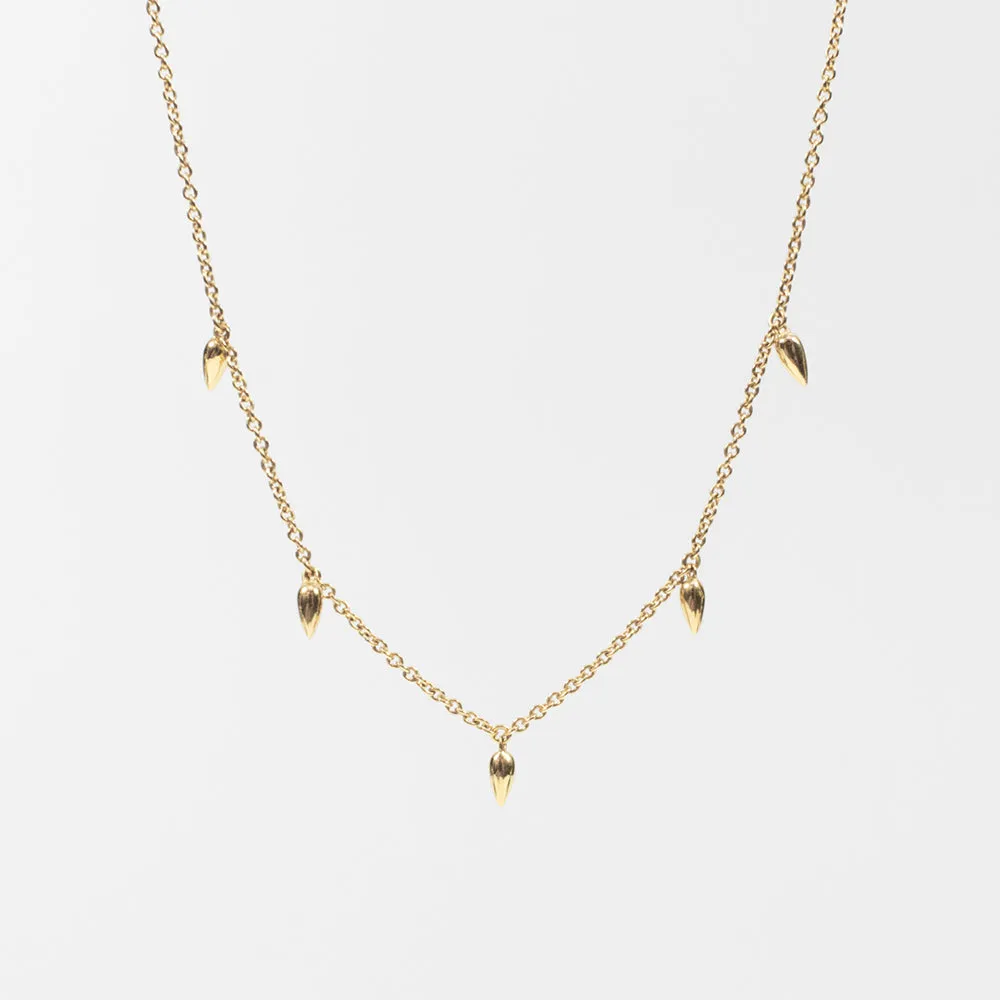 Gold Vermeil Pods Necklace sold by Silver Lotus