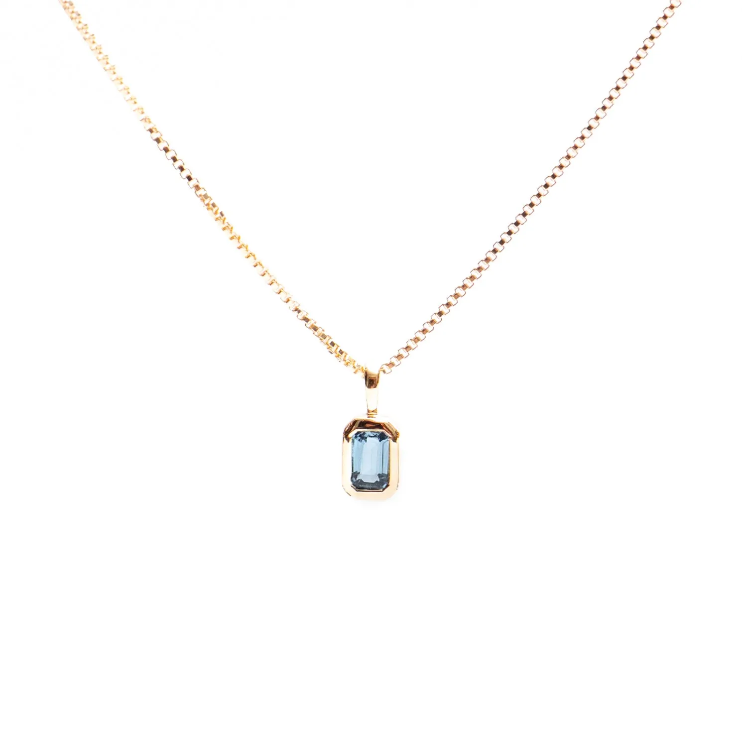 Gold Vermeil Octagon London Blue Topaz sold by Silver Lotus