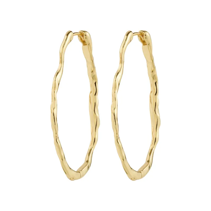 Timber Gold Plated Hoops made by Pilgrim