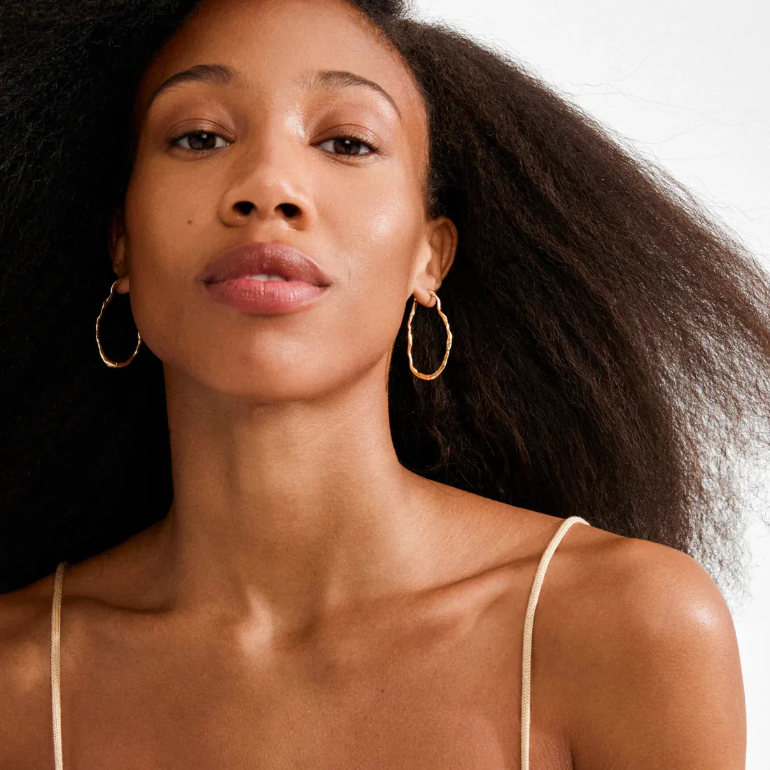 Timber Gold Plated Hoops sold by Silver Lotus product image thumbnail 2