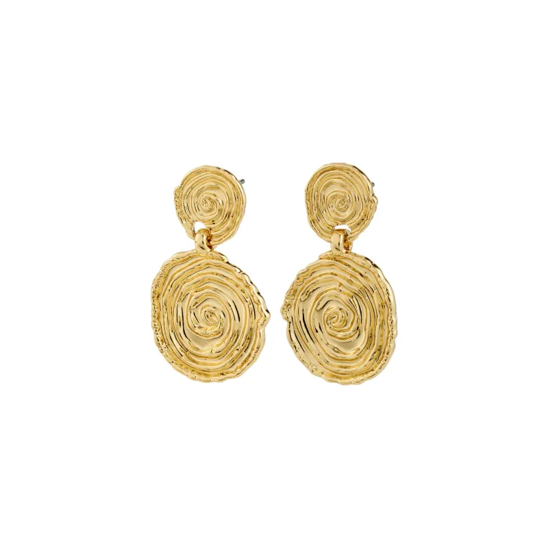 Air Gold Plated Earrings made by Pilgrim