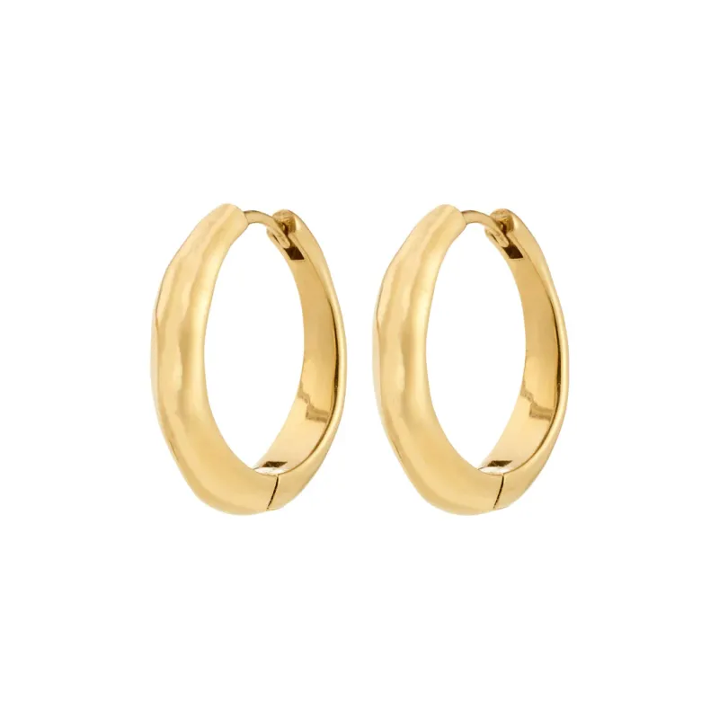 Harrison Gold Plated Waterproof Hoops made by Pilgrim