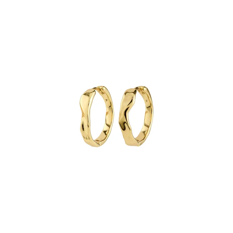 Ember Gold Plated Small Hoop Earrings made by Pilgrim