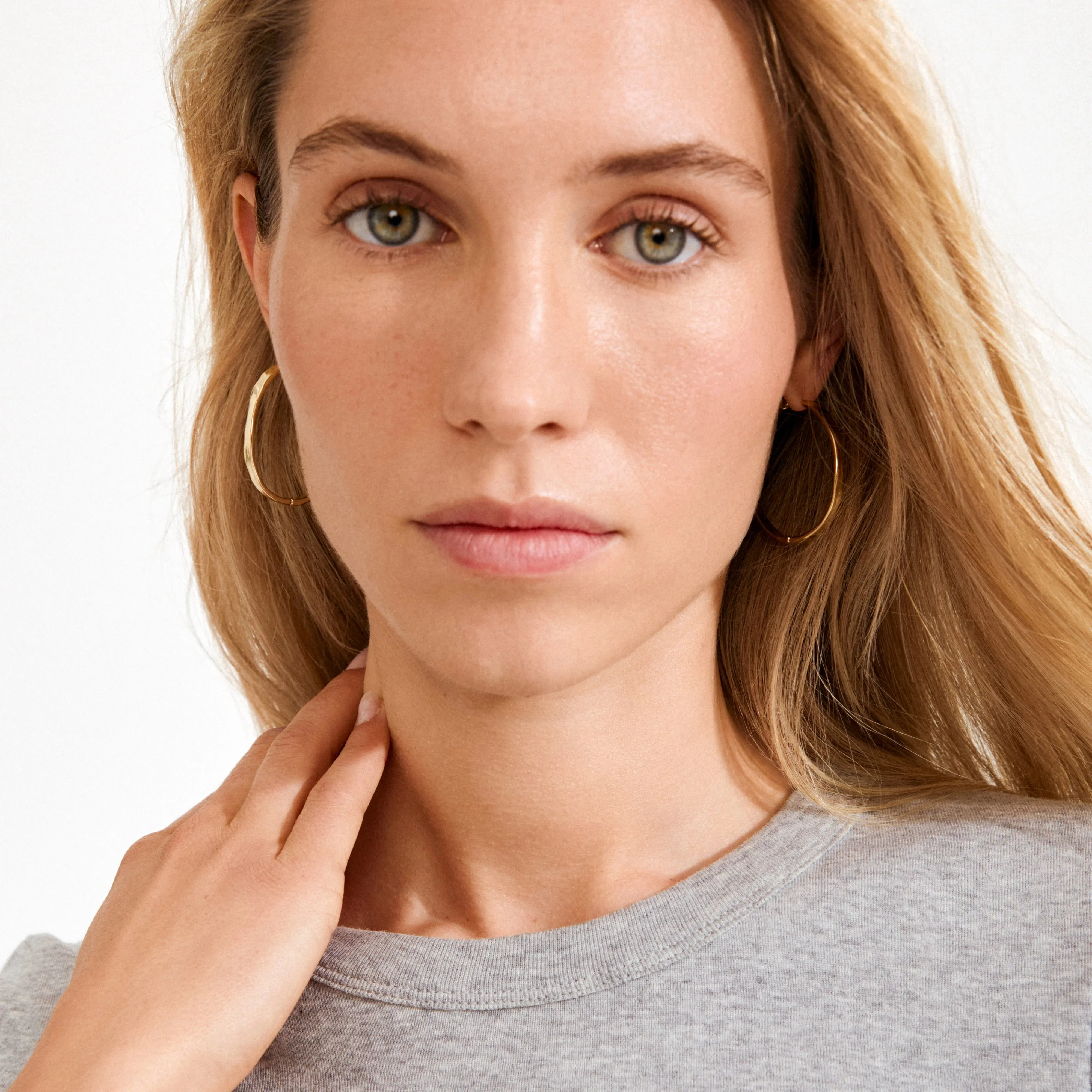 Ember Gold Plated Large Hoop Earrings sold by Silver Lotus product image thumbnail 3