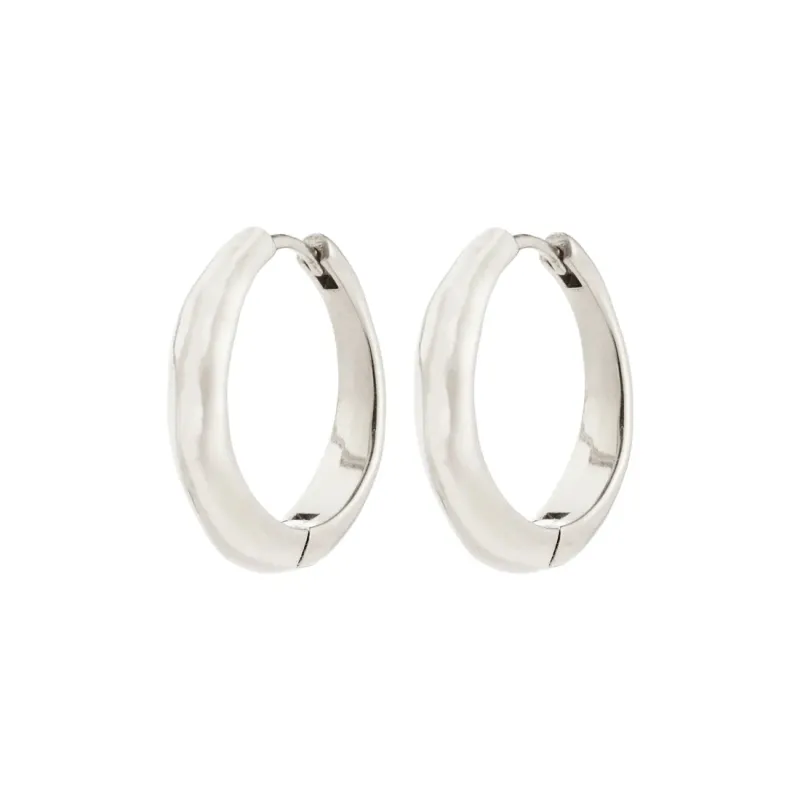 Harrison Silver Plated Hoops made by Pilgrim