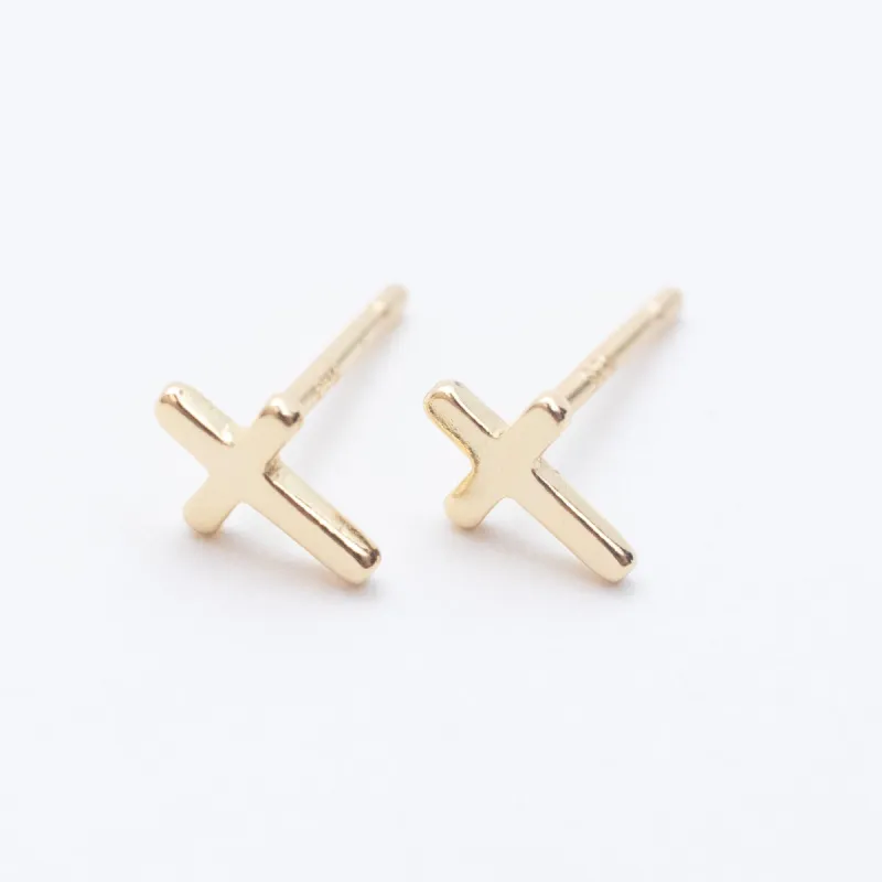 Mini Cross Studs sold by Silver Lotus
