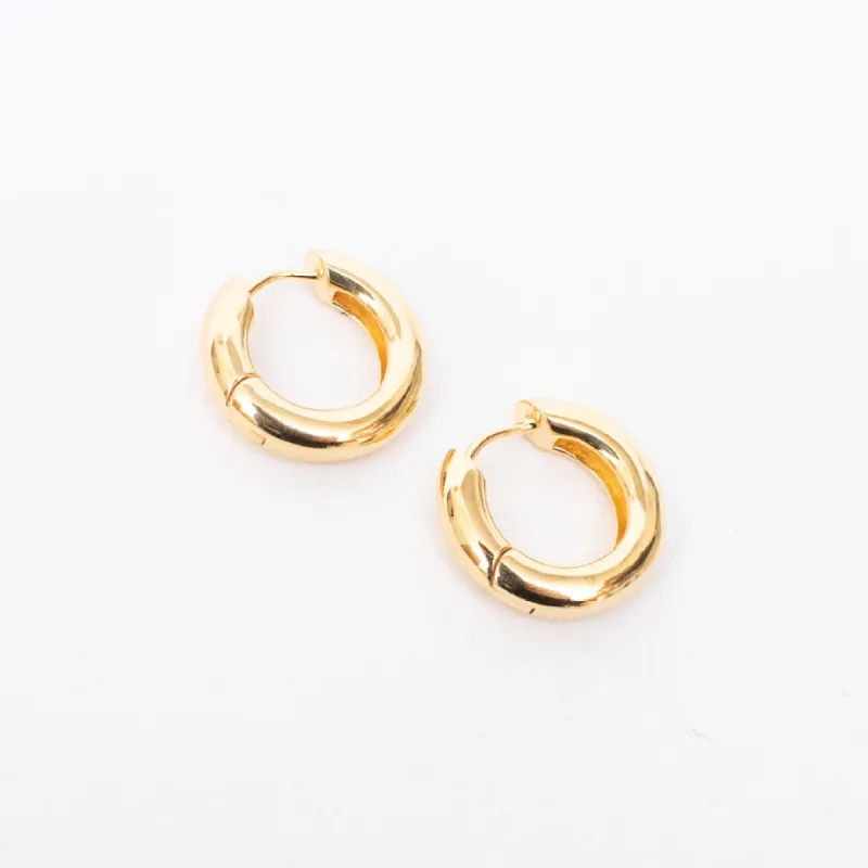 Gold Vermeil Chunky Donut Click In Hoops sold by Silver Lotus