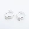 Silver Claw Set Pearl Hoops sold by Silver Lotus